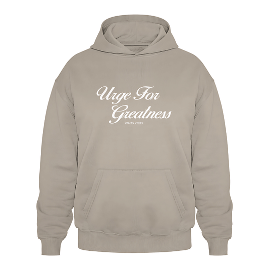 Oversized Urge for Greatness Hoodie in Natural Raw