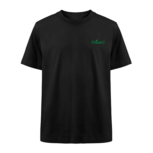 Extra Heavy oversized T-Shirt mit Otino© Green Stitching in schwarz