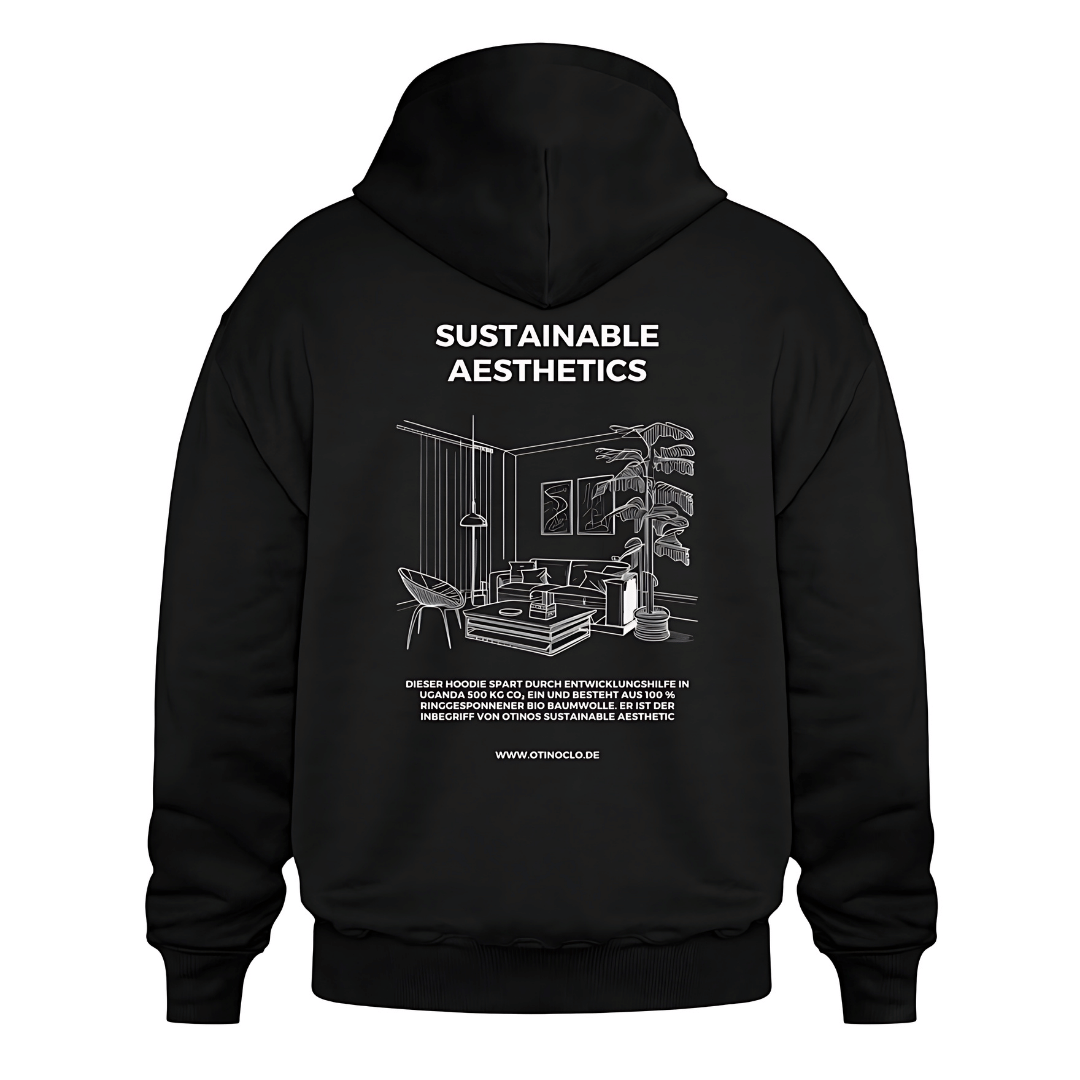 Oversized Hoodie mit Sustainable Aesthetics Backprint