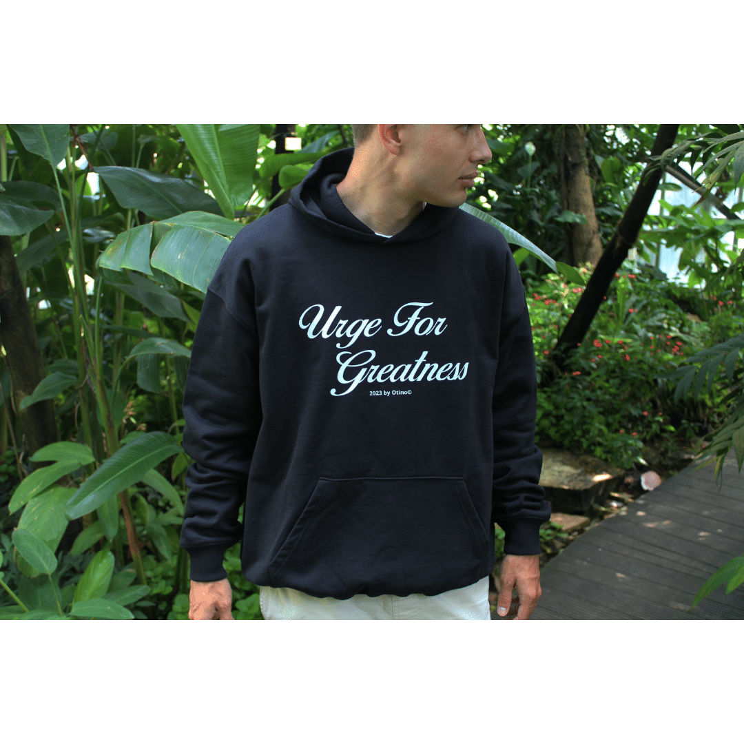 Oversized Urge for Greatness Hoodie in Schwarz