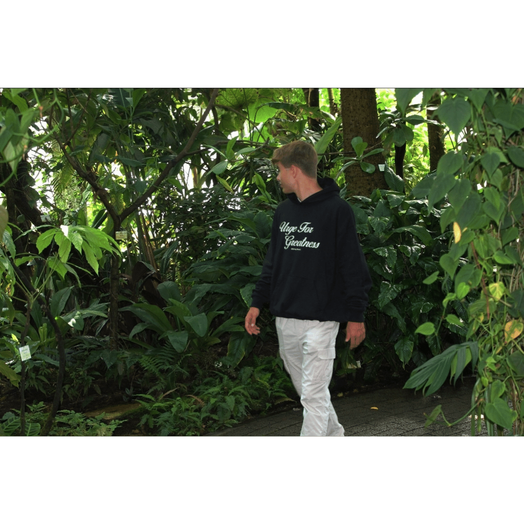 Oversized Urge for Greatness Hoodie in Schwarz