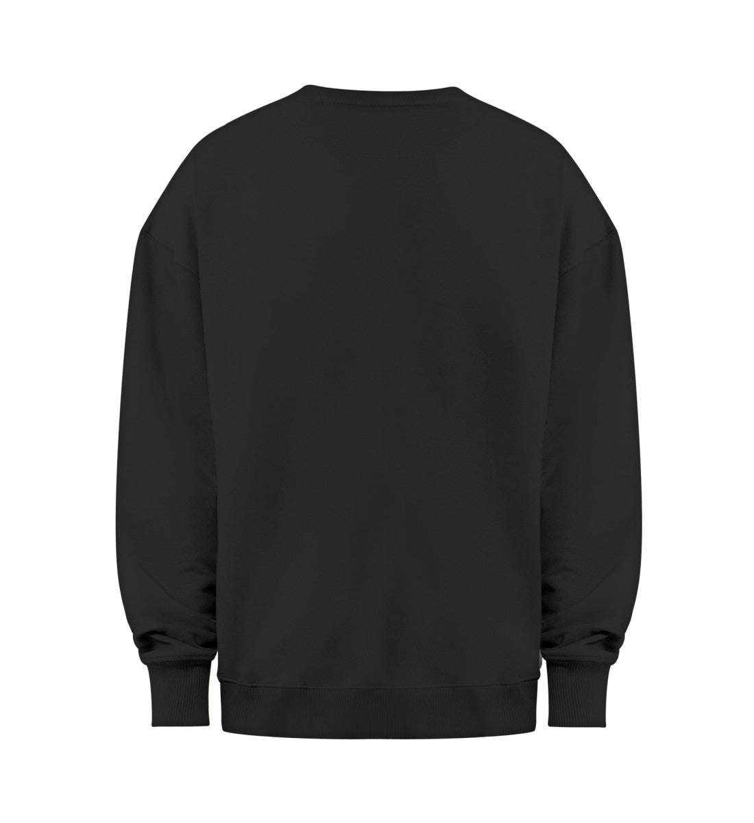 Oversized Sweater aus Bio-Terry mit Otino© Green Stitching in schwarz